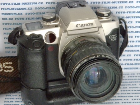 Canon střední třídy. Jeden z nejúspěšnějších Canonů. Výroba od r. 1995. Vertikální lamelová elektronicky řízená závěrka s časy 30s - 1/4000s + B. 3 ostřící body aktivovatelné okem. 3 režimy měření. Bajonet Canon EF.